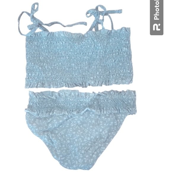 Rylee and Cru Sage Garden Smocked Bikini size 12-14 - Picture 2 of 3